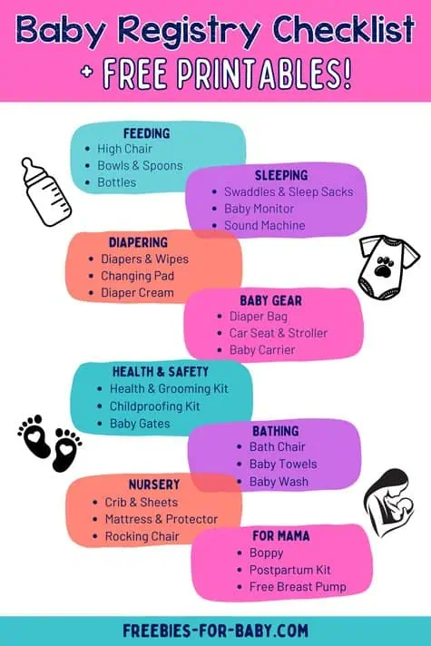 free baby registry checklist printable
