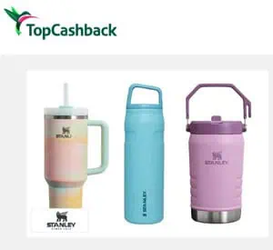 how to get free stuff from topcashback like this stanley water bottle